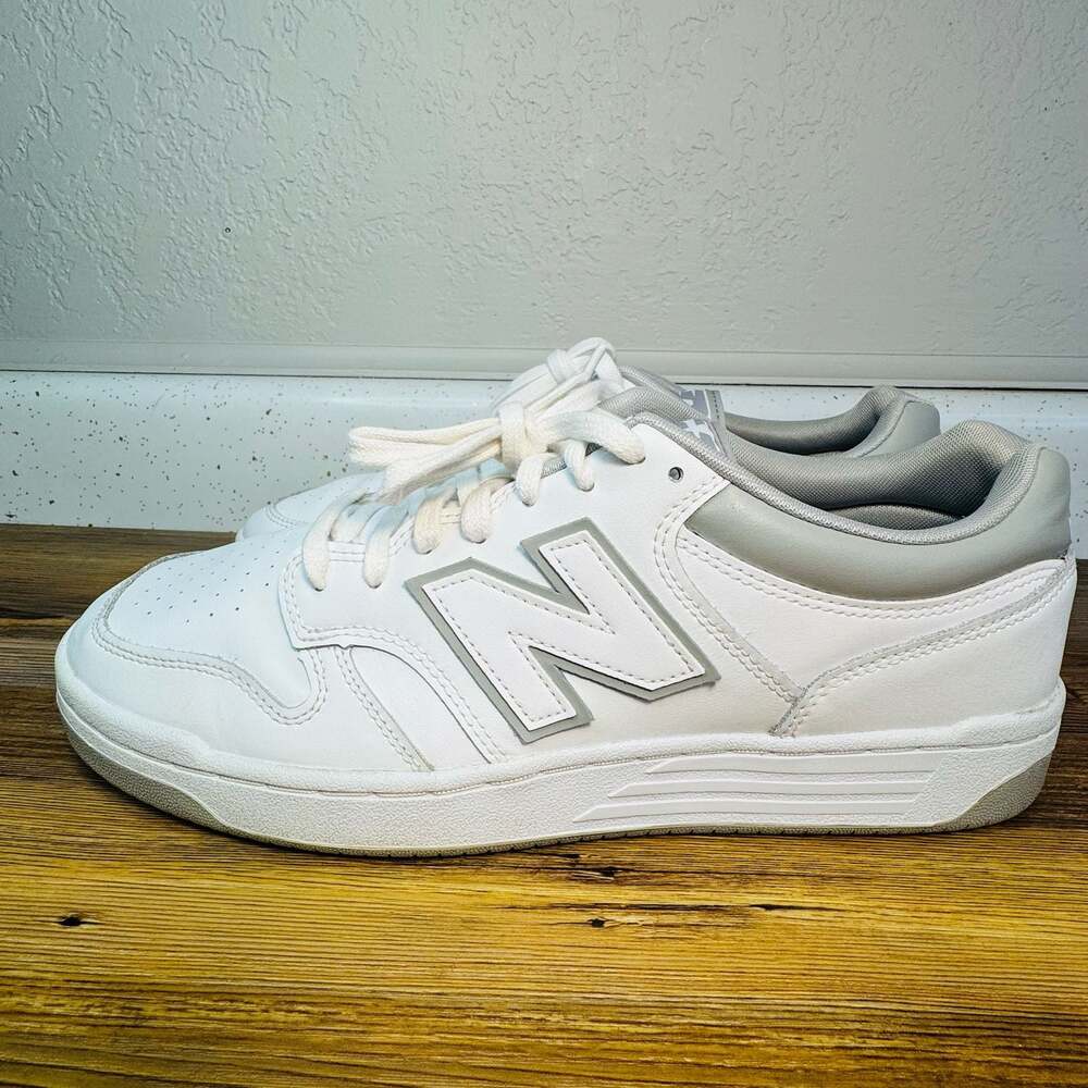 New Balance 480 White Grey Matter Sneakers BB480LGM Men's Size 12